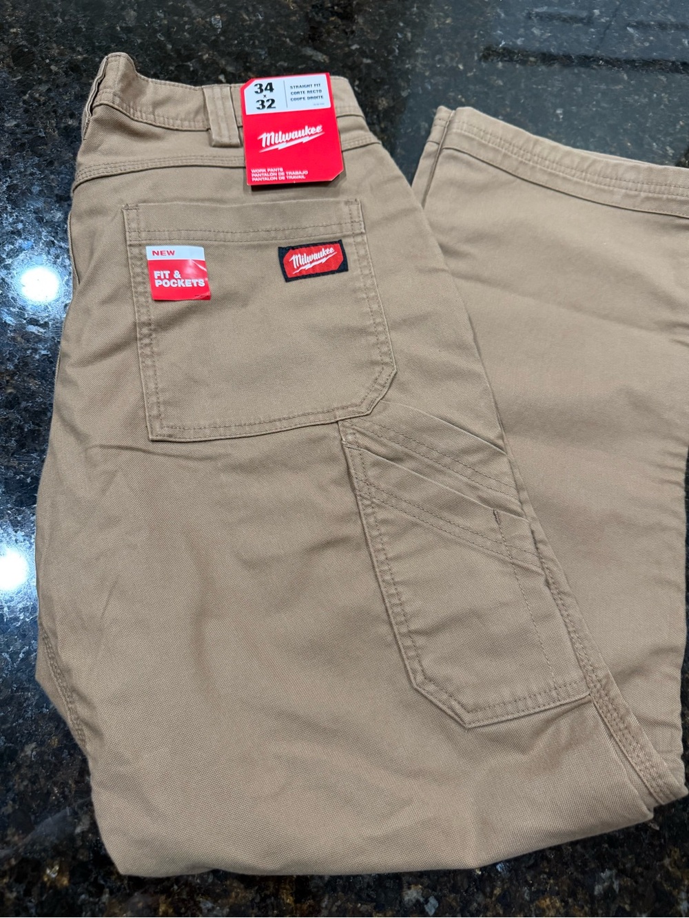 Milwaukee Men’s Cargo Pants in Khaki – Durable Workwear with Utility Pockets